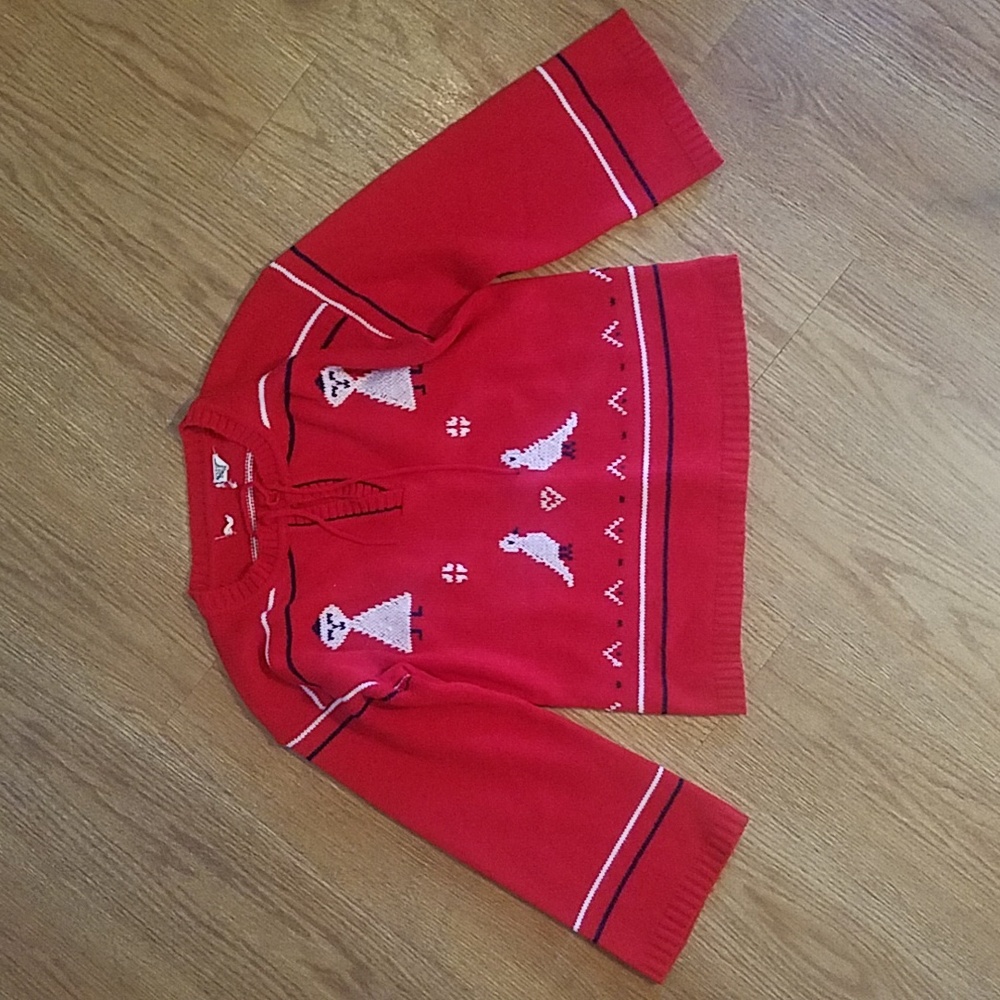 Vintage red crochet sweater